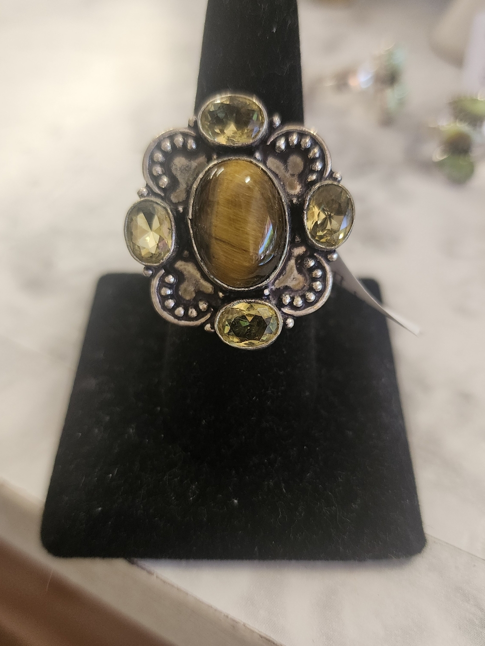 Tiger Eye and Sterling Silver Ring